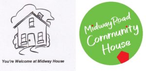 Comparison of Midway Community House's previous logo and current logo