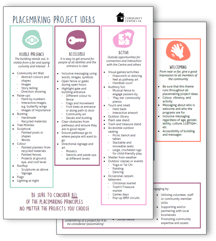 Placemaking Project Ideas factsheet