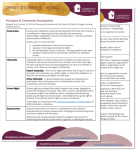 Community Development Principles Factsheet