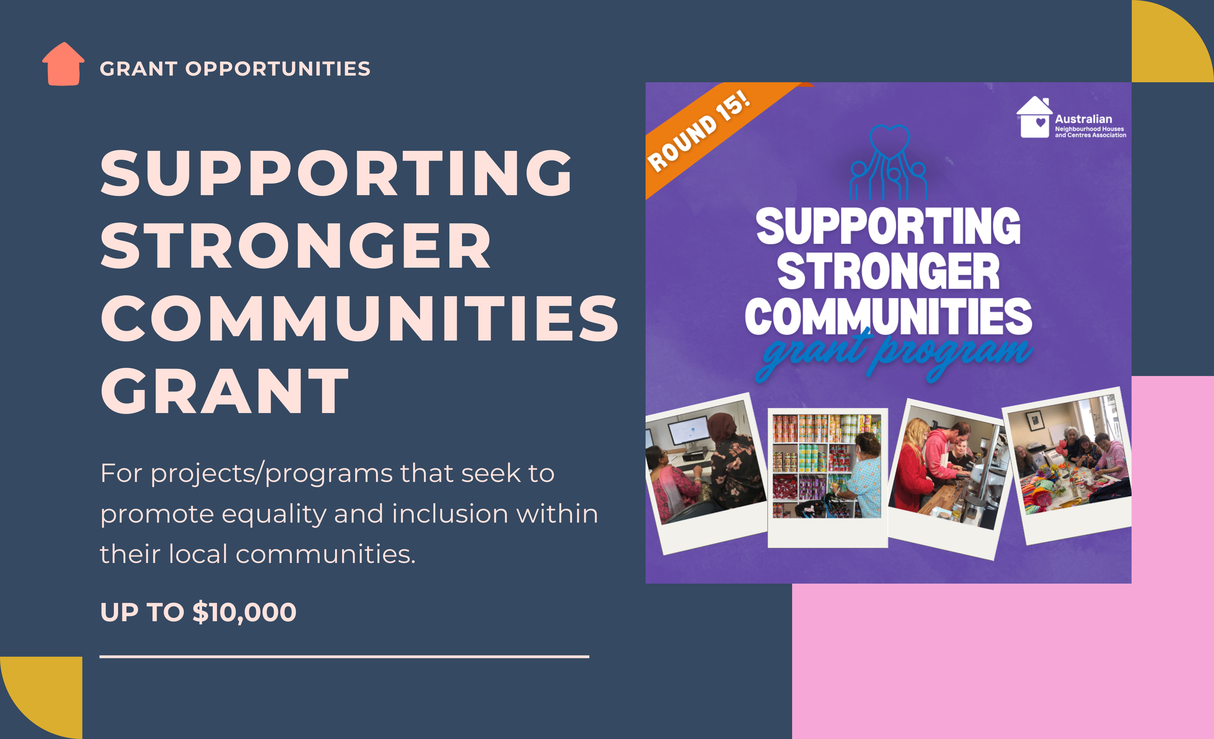 Read more about the article Supporting Stronger Communities Grant Program (Round 15)