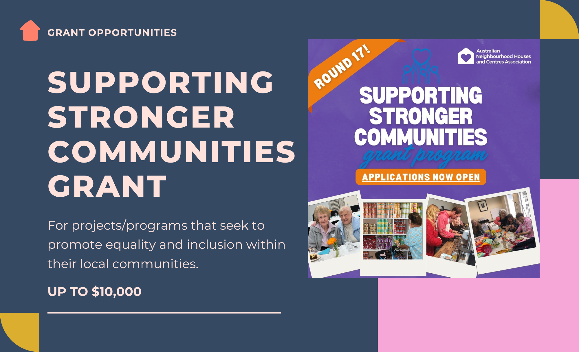 Read more about the article Supporting Stronger Communities Grant Program (Round 17)